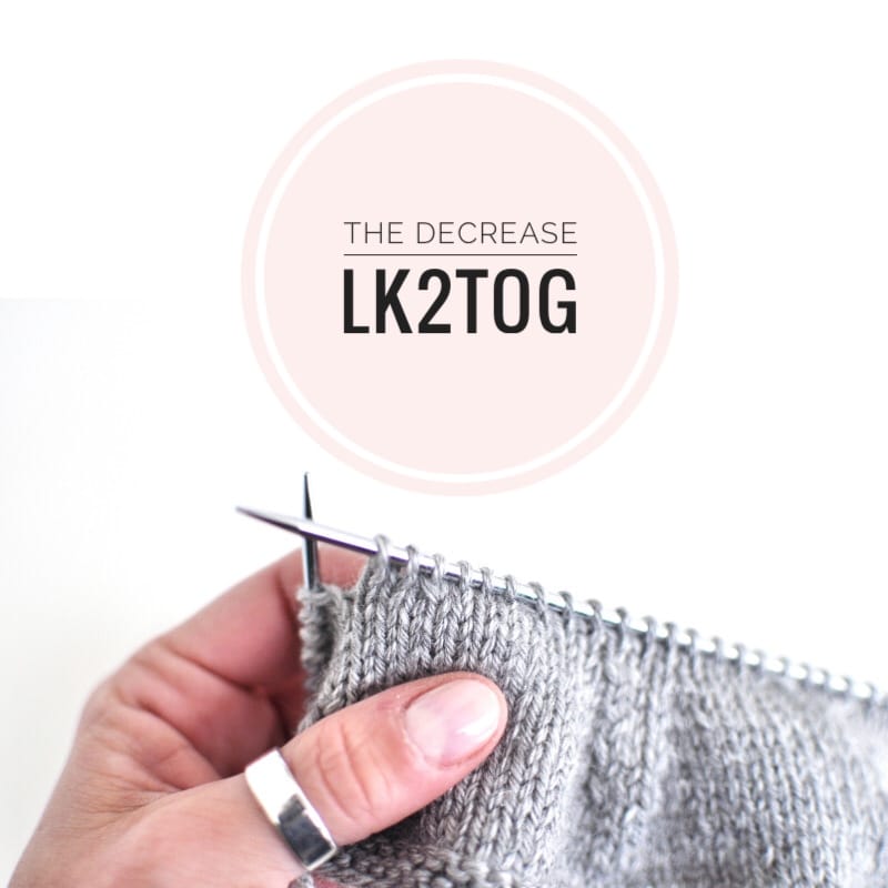 the LK2tog: a neat left leaning decrease - a tutorial by Rililie