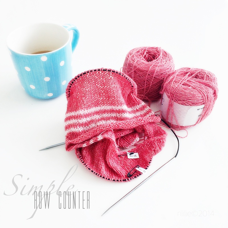 Simple row counter: safety pins! Knittingtherapy-blog by La Maison Rililie