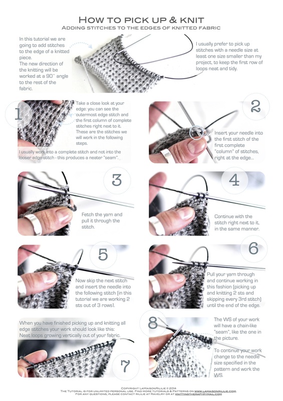 tutorial: How to Pick Up and Knit, by La Maison Rililie
