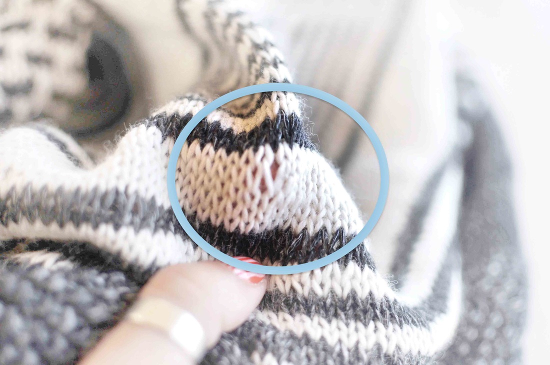 tightening up big and loose stitches during knitting (especially German Short-Row stitches), a tip by La Maison Rililie