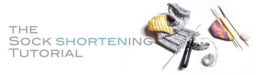 Shortening of a knitted sock: A tutorial on knittingtherapy by rililie